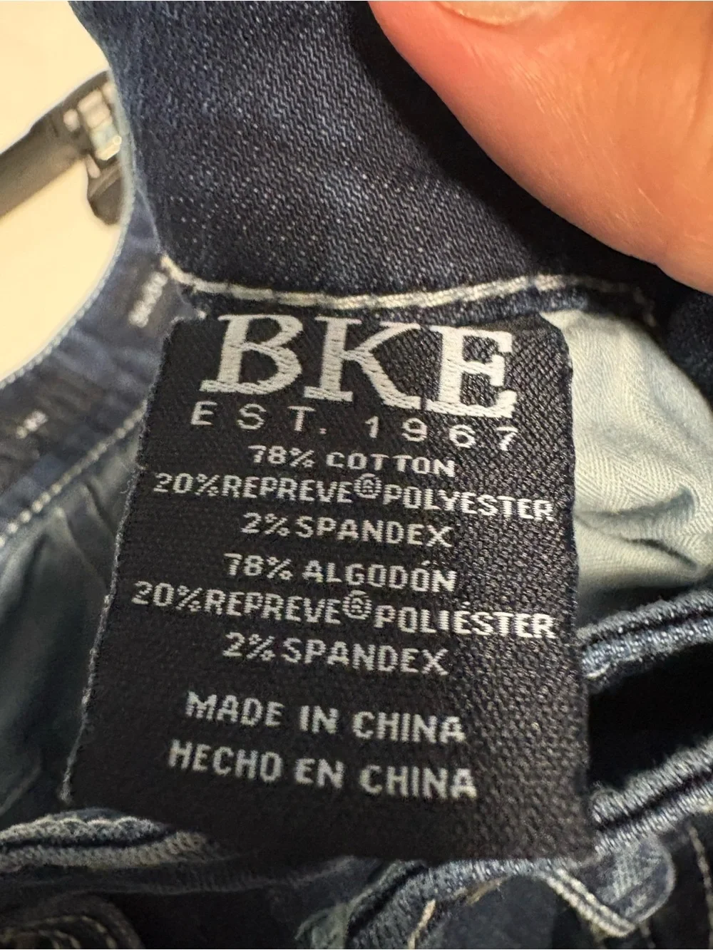 BKE Mens Mid-Blue Straight-Leg Jeans - size 34x34